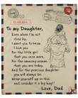 Airmail Envelope Dad To Daughter For The Precious Daughter You'll Always Be Fleece Blanket Fleece Blanket