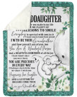 Elephant Lovely Message From Grandmother Gifts For Granddaughters Fleece Blanket