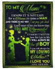You Are Appreciated Best Message From Son To Mom Fleece Blanket