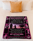 Love You With No Fear My Little Girl To Daughter Fleece Blanket