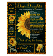 Sunflower Gifts For Daughter More Than Anything In This World Messages Fleece Blanket