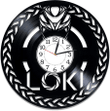 Creative Loki Vinyl Record Handmade Wall Clock Loki Decoration Scandinavian Decor For House Superhero Art Anniversary Gift For Man