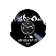 Mountain Camping Vinyl Record Large Clock Travel Artwork Original Wall Decor For House Camping Lover Gift Anniversary Gift For Wife