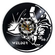 Welder Vinyl Record Wall Clock Gifts For Him Her Kids Decor For Home Bedroom Bathroom Kitchen Art Surprise Ideas For Best Friends