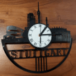 Stuttgart Record Clock Kreativinyl Gift Idea Wall Clock Vinyl Clock