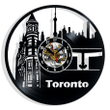 Toronto City Vinyl Record Wall Clock Gifts For Him Her Kids Decor For Home Bedroom Bathroom Kitchen Art Surprise Ideas For Best Friends