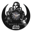 Star Wars Characters Vinyl Record Wall Clock Star Wars Movie Laser Cut Office Decor For Wall Art Housewarming Gift For New Home