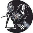 Wonder Woman Vinyl Record Vintage Clock Dc Comics Wall Art Superhero Movie Decor Anniversary Gift For Wife