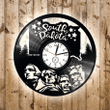 South Dakota State Vinyl Record Original Clock Modern Wall Decor For Office Birthday Gift Idea For Men