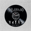 Def Leppard Vinyl Record Round Wall Clock Retro Decor For Men Bedroom Rock Band Wall Art Housewarming Gift For Parents