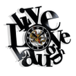 Live Love Laugh Vinyl Record Wall Clock Gifts For Him Her Kids Decor For Home Bedroom Bathroom Kitchen Surprise Ideas For Best Friends