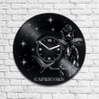 Capricorn Vinyl Record Clock Astrology Gifts Minimalist Decor For Bedroom Birthday Gift For Sister Winter Gifts