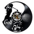 Golf Golfer Vinyl Record Wall Clock Gifts For Him Her Kids Decor For Home Bedroom Bathroom Kitchen Art Surprise Ideas For Best Friends