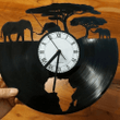 Africa Safari Record Clock Kreativinyl Gift Idea Wall Clock Vinyl Clock