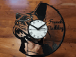 French Bulldog French Bulldog Vinyl Clock Kreativinyl Gift Idea Wall Clock Vinyl Clock