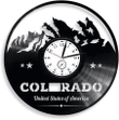 Colorado Vinyl Record Wall Clock Gift For Traveler Vintage Decor For Apartment Birthday Gift For Friend Moving Gift Ideas
