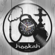 Hookah Vinyl Record Wall Clock Unique Decor For Hookah Bar Modern Gift For Friend Original Wall Art