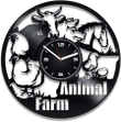 Animal Farm Vinyl Record Original Clock Animal Home Decor Rustic Decor For Kitchen New Home Gift For Family Village Art
