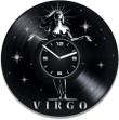 Virgo Zodiac Vinyl Record Clock Original Astrology Art Wedding Gift Idea For Women Wall Decor For Over Bed