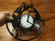 Husky Record Clock Kreativinyl Gift Idea Wall Clock