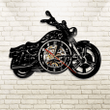 Motorcycle Vinyl Record Wall Clock - Wall Decor - Biker Gift Ideas - Bike Room Artwork