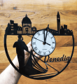 Venice Record Clock Creatinevinyl Wall Clock Decoration Vinyl Clock