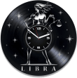 Libra Vinyl Record Clock Astrology Room Decor Unusual Decor For Living Room Anniversary Gifts For Her Libra Art