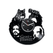 Game Of Throne Vinyl Record Silent Clock Unique Wall Decor For Woman Tv Show Wall Art Valentines Gifts For Her