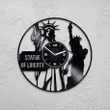 New York The Statue Of Liberty Vinyl Record Wall Clock Unique Wall Decor For Living Room Birthday Gift For Dad Modern Art