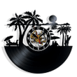 Recreation Beach Ocean Sea Surfing Vinyl Record Wall Clock Gifts For Him Her Kids Decor For Home Bedroom Art Surprise Ideas For Friends