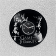 Game Of Throne Vinyl Record Large Wall Clock Unique Wall Decor For Apartment Game Of Throne Art New Home Gift For Men