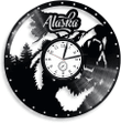 Alaska Vinyl Record Wall Clock Travel Room Decor Modern Decor For Mens Room Housewarming Gift Ideas Usa States
