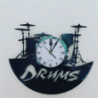 Drum Drums Record Clock Kreativinyl Gift Idea Wall Clock Vinyl Clock