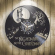 Nightmare Before Christmas Vinyl Record Wall Clock Spooky Wall Art Jack Skellington And Sally Cartoon Decor Housewarming Gift Ideas