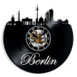 Berlin City Vinyl Record Wall Clock Gifts For Him Her Kids Decor For Home Bedroom Bathroom Kitchen Art Surprise Ideas For Friends