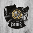Black Panther Vinyl Record Silent Wall Clock Wall Decor For Home Comics Hero Artwork Famous Comics Gifts For Kids New Year Gift For Children