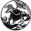 Dino Vinyl Record Wall Clock Dinosaur Wall Art Contemporary Decor For Boys Room T-Rex Gift Birthday Gift For Son