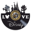 Disneyland Vinyl Record Cartoon Wall Clock Mickey And Minnie Handmade Decor For Girls Room Kids Wall Art New Year Gift For Women