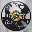 Love Forever Vinyl Record Round Wall Clock Gift For Married Couple Love Wall Decor Art For Bedroom Anniversary Gift For Fiance