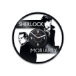 Sherlock And Moriarty Vinyl Record Black Wall Clock Sherlock Holmes Decor Wall Art For Womens Office Birthday Gift For Wife