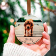 You Left Paw Prints In Our Hearts - Wooden Dog Memorial Ornament 2023
