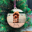 You Left Paw Prints In Our Hearts - Wooden Dog Memorial Ornament 2023