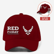 Red Friday Cap - Untill They All Come Home Military Honor - Custom Embroidered US Air Force Veteran