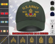 US Army Custom Embroidered Veteran Hat - Military Honor Cap