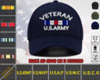 Custom US Veteran Embroidery Hat - Personalized Ribbon Army Cap - Military Honor Gift
