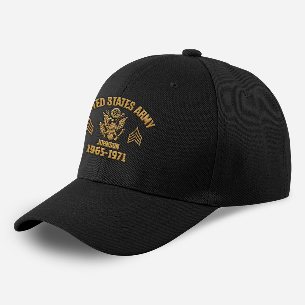 Customized U.S Army Veteran Hat Embroidered Classic Cap Personalized W ...