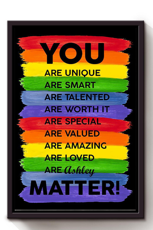 You Are Unique Personalized Wall Art For Lgbt Lesbian Gay Idahot Pride Month Framed Matte Canvas Framed Prints, Canvas Paintings