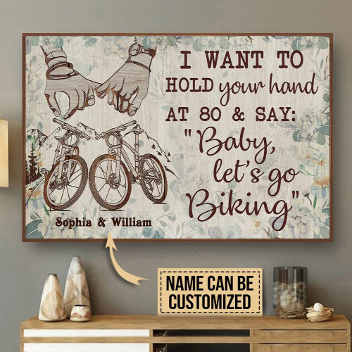 Personalized Canvas Painting Frames Home Decoration Cycling Bicycle Floral Hold Your Hand  Framed Prints, Canvas Paintings