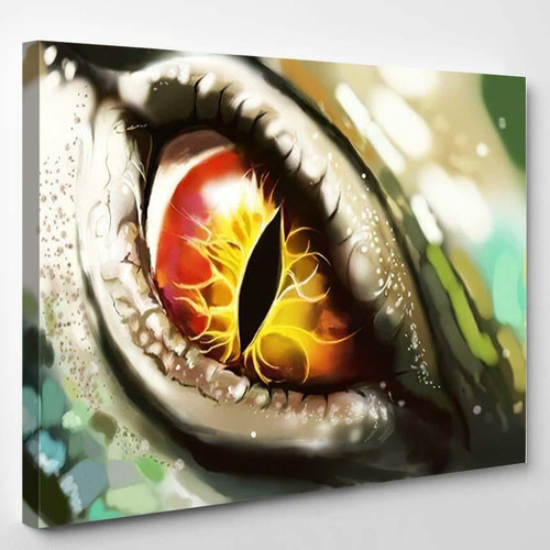 Digital Art Lizard Eyes Dragon Animals Premium Multi Canvas Prints, Multi Piece Panel Canvas Luxury Gallery Wall Fine Art Print