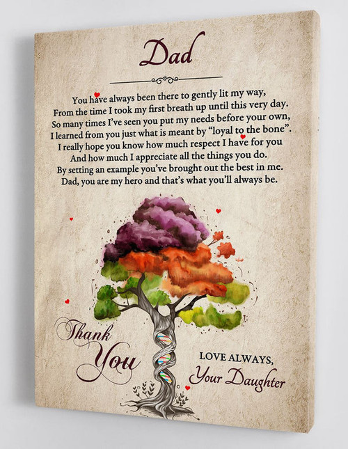 Vintage Dad, You Are My Hero And Always Be Gift For Dad From Daughter Canvas Frames Prints